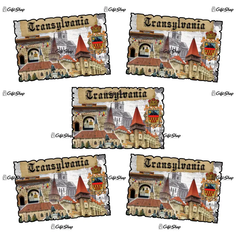 Transilvania, castelul bran, magnet dreptunghi, model mgs194